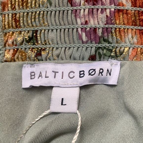 NWT Baltic Born Kearny Ruffle Maxi Dress blue gold shimmer party‎ wedding guest - Picture 11 of 16